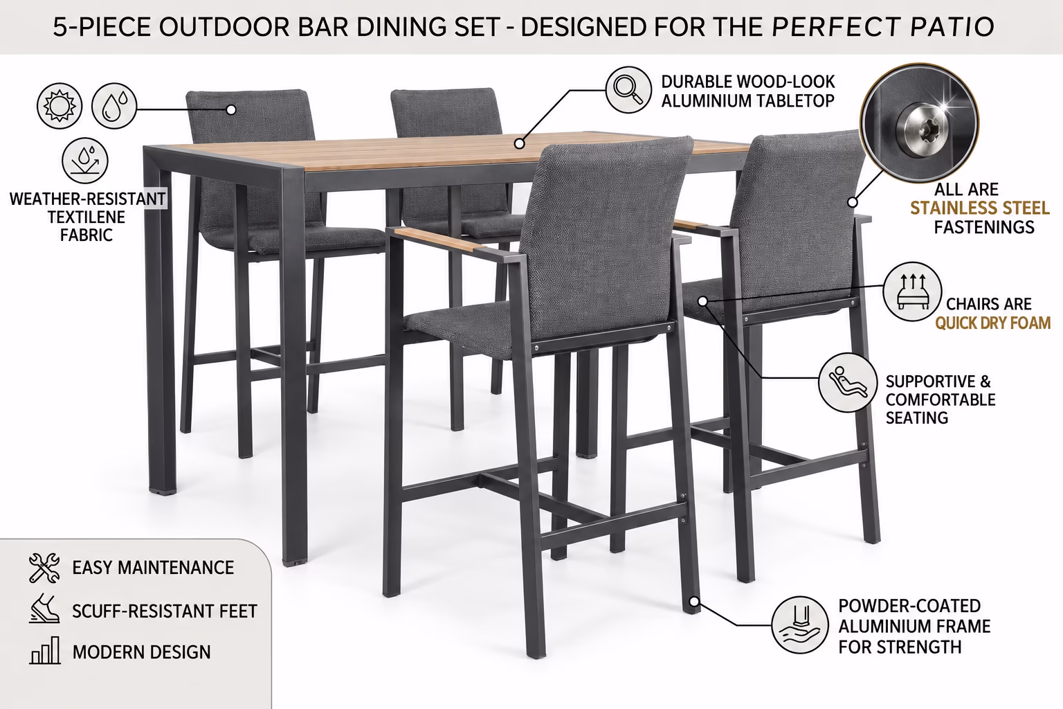 outdoor bar setting