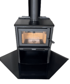 Metal Corner Hearth Powder Coated Black