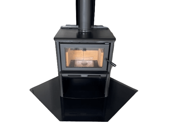 Metal Corner Hearth Powder Coated Black 1110mmx1110mm