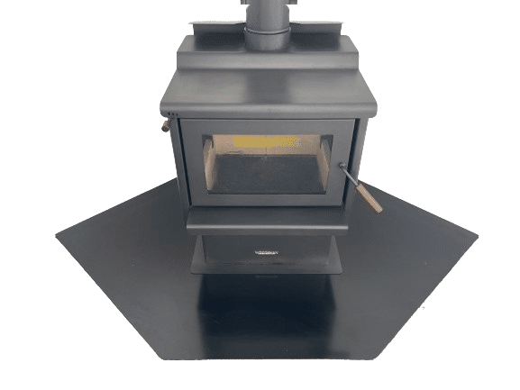 Metal Corner Hearth Powder Coated Black 1300mmx1300mm