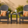 Norman Chairs & Table Set Charcoal(2 Chairs & Table)