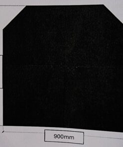Black Slate Tile Wall Hearth 900Wx1000D