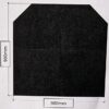 Black Slate Tile Wall Hearth  900Wx900D