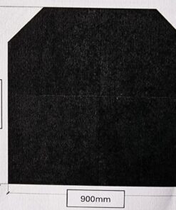 Black Slate Tile Wall Hearth  900Wx900D