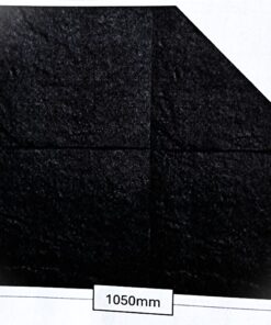 Black Slate Tile Corner Hearth 1050Wx1050W