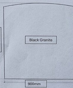 Black Granite Wall Hearth 900Wx900D