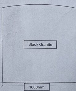 Black Granite Wall Hearth 1000x1100