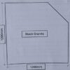 Black Granite Corner Hearth 1200Wx1200W