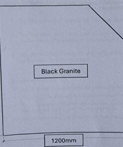 Black Granite Corner Hearth 1200Wx1200W