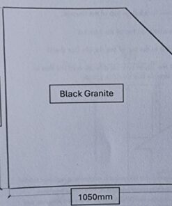 Black Granite Corner Hearth 1050Wx1050W