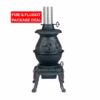 Masport Klondike Potbelly Rural Fire with 114mm x 4.2m Flue Kit